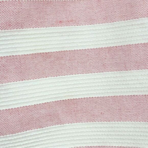 LOFT Pink White Horizontal Nautical Stripe Sailor Button Front Pencil Skirt - Picture 14 of 16